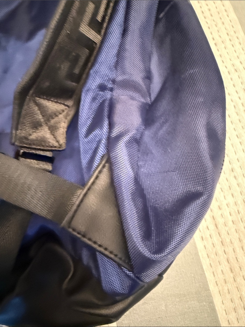 Men's Navy Drawstring Backpack - Picture 10 of 10